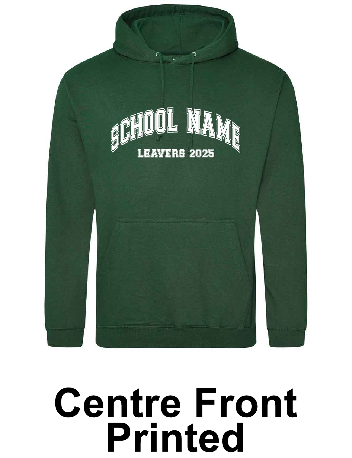 Centre Front Printed Bottle Green