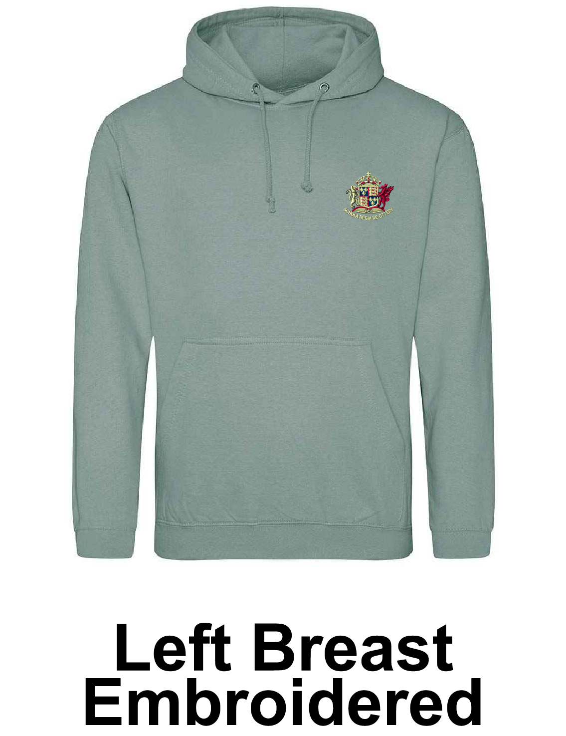 Left Breast Embroidery Dusty Green