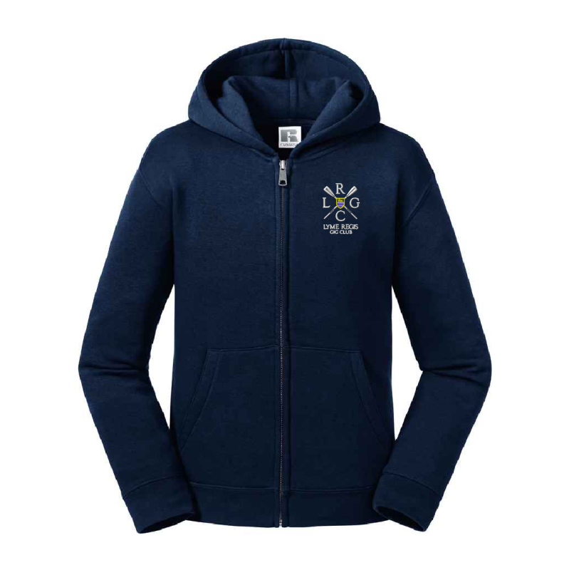 LRGC/French Navy Russell Kids Authentic Zip Hooded Sweatshirt – 266B