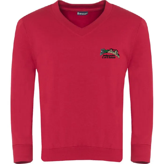 Awliscombe Primary School Select V-Neck Sweatshirt - Red - 3SV » A1 ...