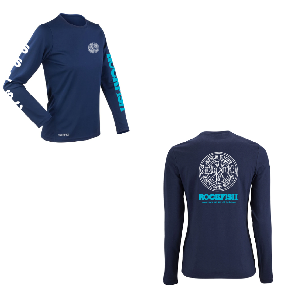 SSLSC Spiro Ladies Performance Long Sleeve T-Shirt – Navy or White – SR254F