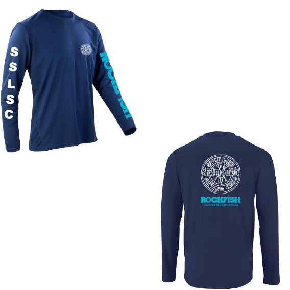SSLSC White Spiro Performance Long Sleeve T-Shirt – French Navy or White – SR254M