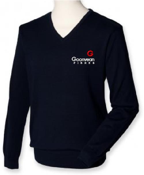 GF/Henbury Lightweight Cotton Acrylic V Neck Sweater