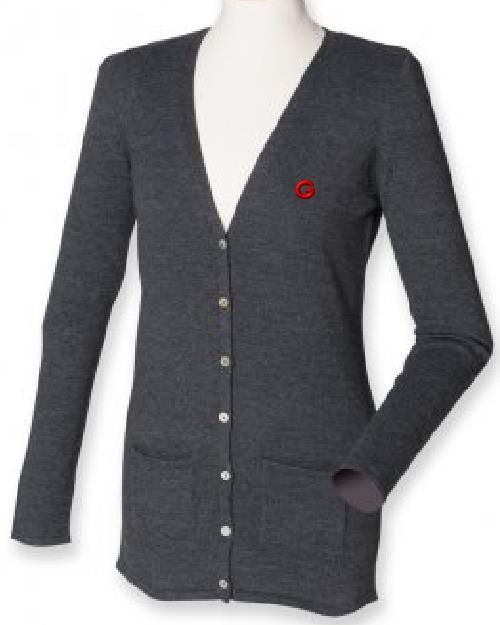 Henbury Ladies Cotton Acrylic V Neck Cardigan