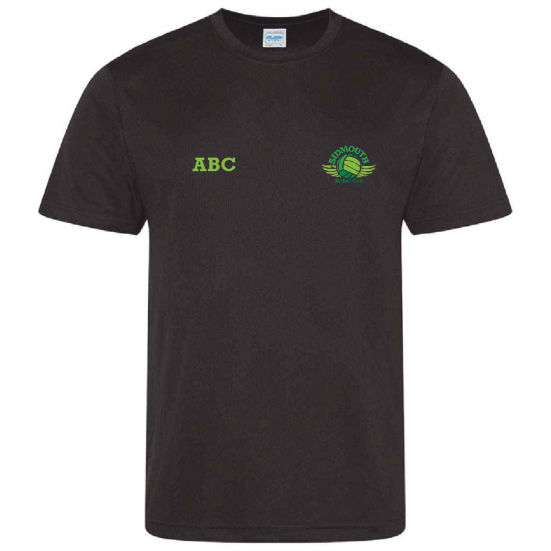 Sidmouth Netball Club COACH Cool T-Shirt – Jet Black – JC001