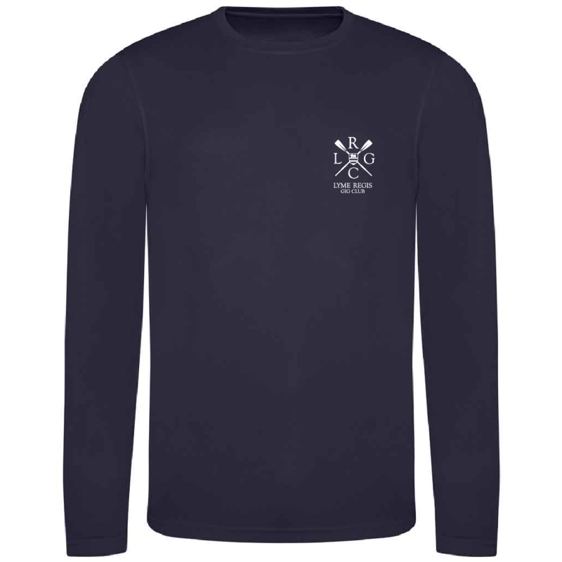 LRGC Cool Sports Performance Long Sleeve Wicking T-Shirt – JC002 – Navy or White
