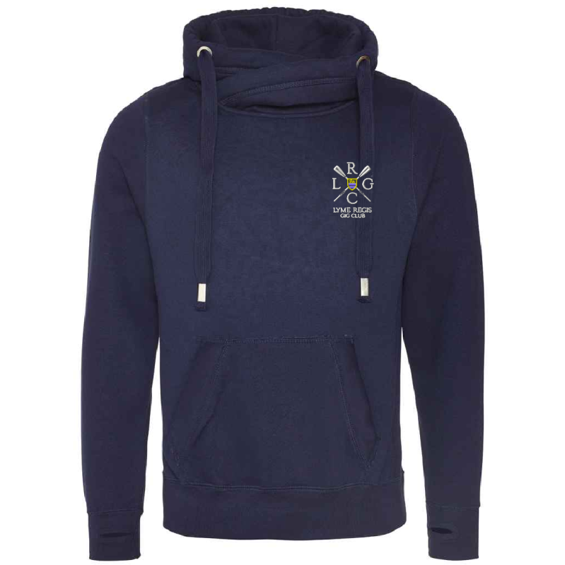 LRGC/Oxford Navy Cross Neck Hoodie – JH021