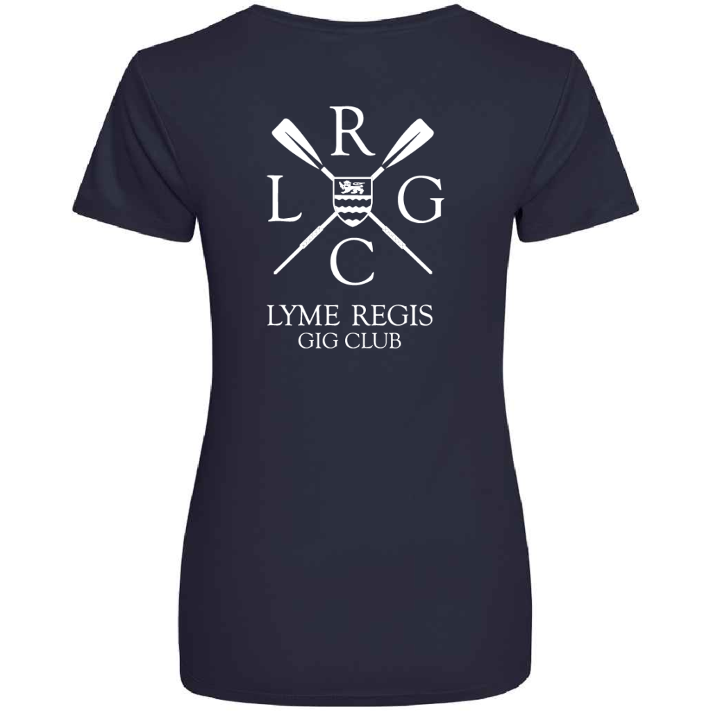 LRGC French Navy Sports Performance Girlie T-Shirt – JC005