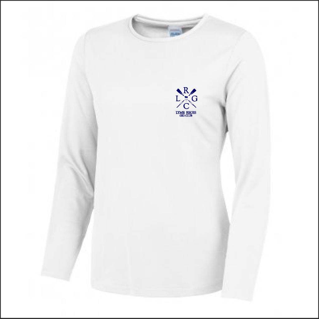 LRGC Ladies Sports Performance Long Sleeve T-Shirt – Navy or White – SR254F