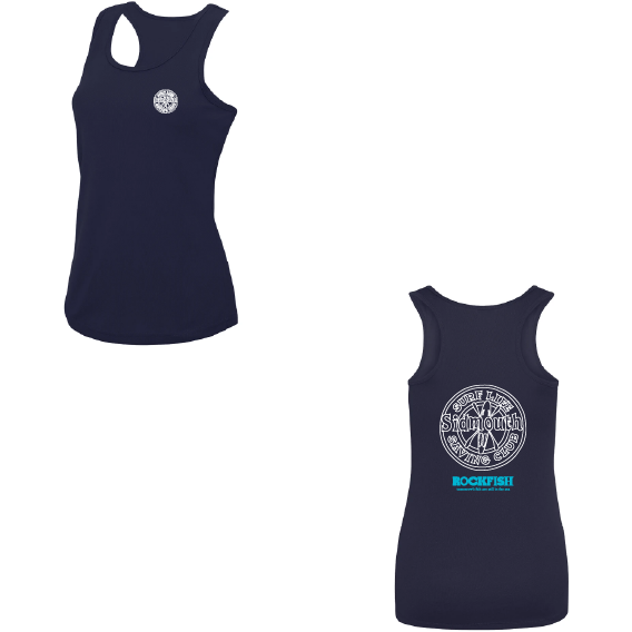 SSLSC Ladies Cool Wicking Polyester Sports Vest  – Navy or White – JC015