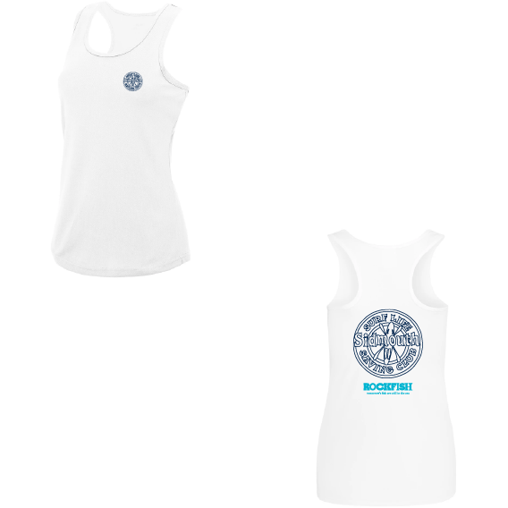 SSLSC Ladies Cool Wicking Polyester Sports Vest  – Navy or White – JC015