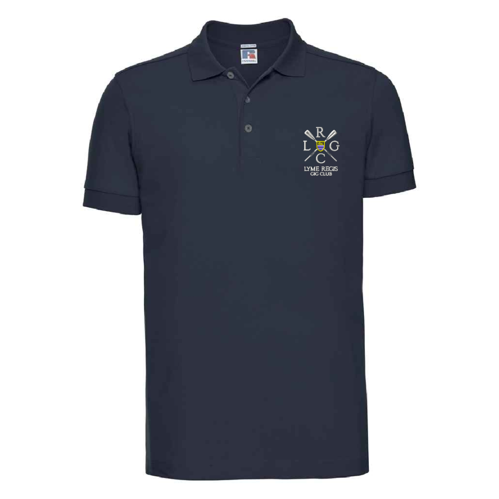 LRGC French Navy Russell Stretch Piqué Polo Shirt – 566M