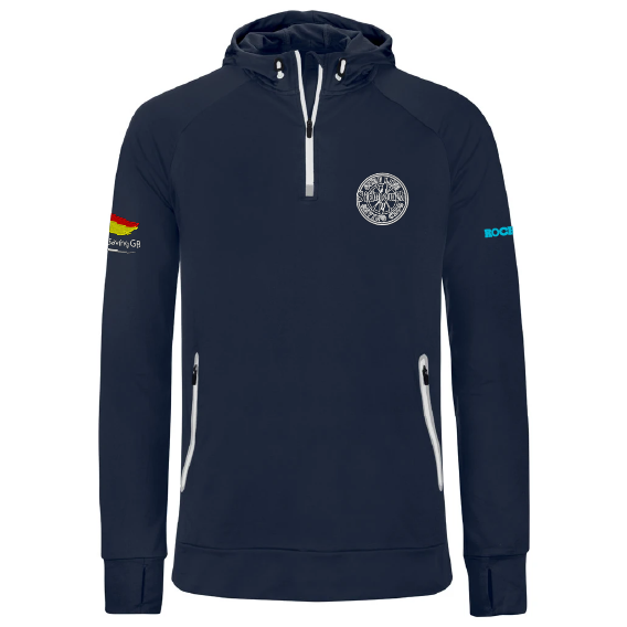 SSLSC – Proact Zip Neck Hooded Sweatshirt – Navy – PA360