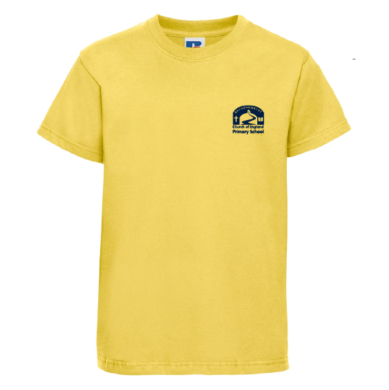Broadhembury Primary School Classic Ringspun T-Shirt – Yellow – 180B / M