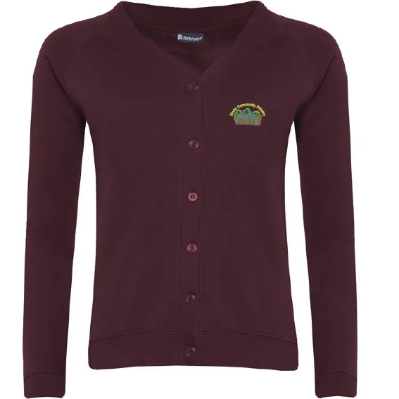 Shute Primary School Classic Cardigan – Maroon – 3SU » A1 Print & Stitch
