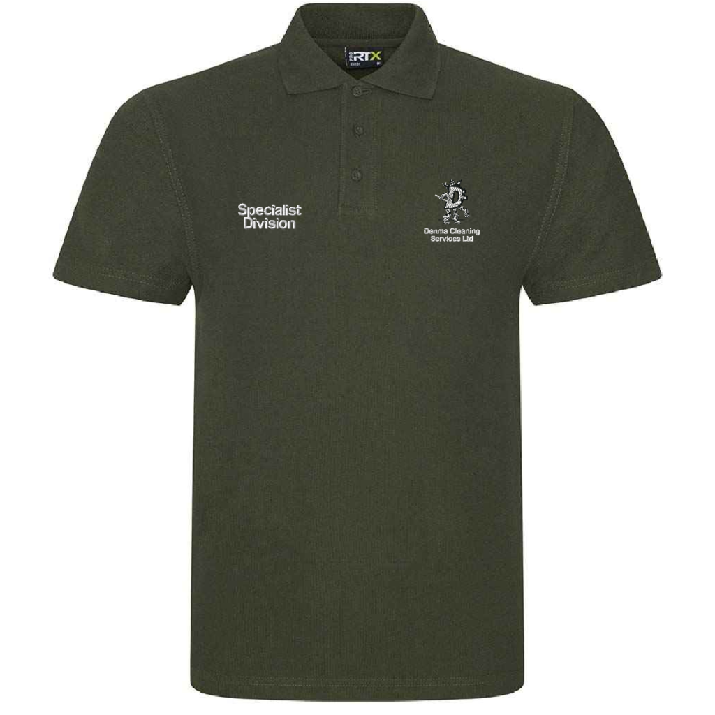 Denma Cleaning Services – Pro RTX Pro Piqué Polo Shirt – Khaki – RX101