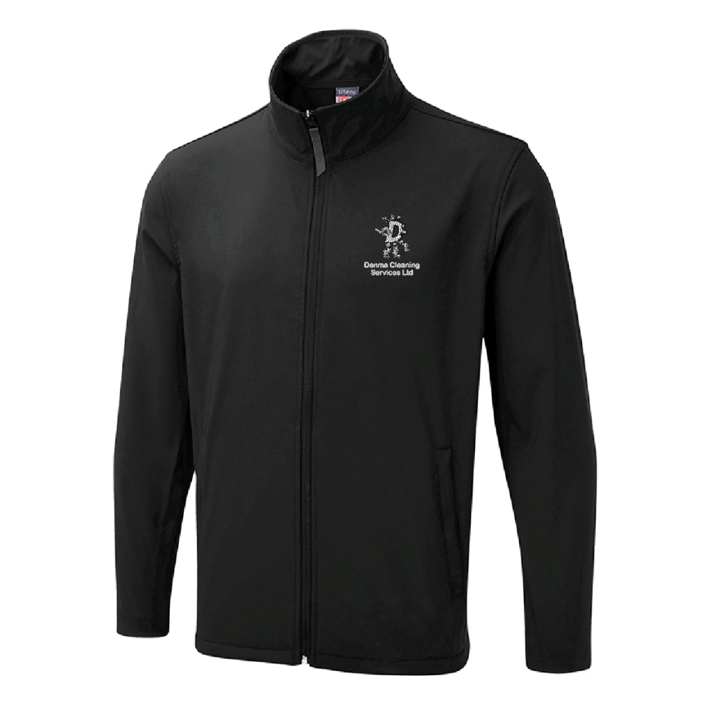Denma Cleaning Services – The UX Printable Soft Shell Jacket – Black – UX10