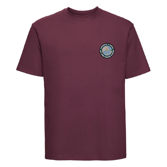 LDWA Jurassic 100 – Classic Ringspun T-Shirt – Burgundy – 180M