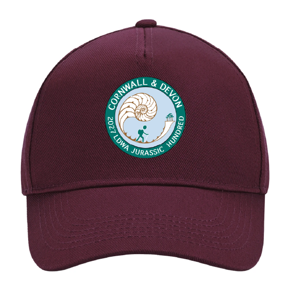 LDWA Jurassic 100 – Ultimate 5 Panel Cap – Burgundy – BB15