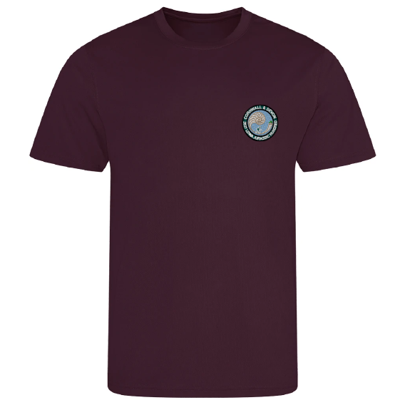 LDWA Jurassic 100 – Cool T-Shirt – Burgundy – JC001
