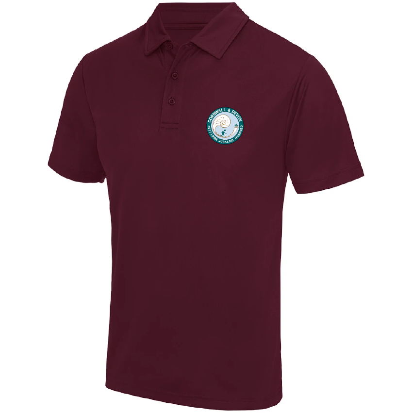 LDWA Jurassic 100 – Cool Polo Shirt – Burgundy – JC040